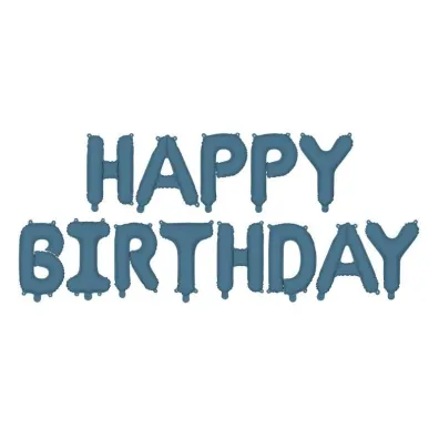 Balon foliowy Happy Birthday 340x35cm granat