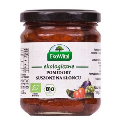 EkoWital Pomidory suszone na socu w oleju bezglutenowe 180 g Bio