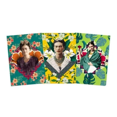 Flame Tree Zestaw 3 notatnik�w MIDI Frida Kahlo