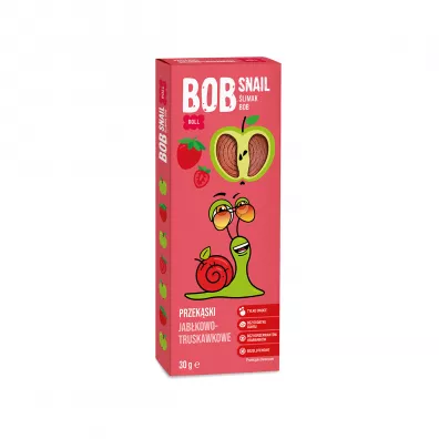 Bob Snail Przekska jabko-truskawkowa z owocw bez dodatku cukru 30 g
