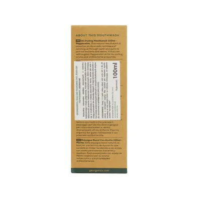 Georganics Olej do p�ukania ust, English Peppermint 100 ml