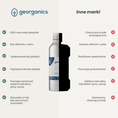 Georganics Olej do p�ukania ust, English Peppermint 100 ml