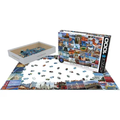 Puzzle 1000 el. Globetrotter - USA Eurographics