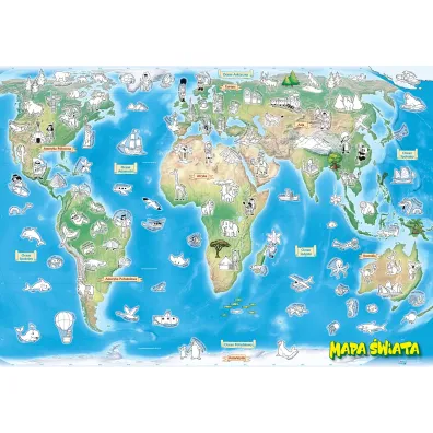 MAPA SWIATA PLAKAT NAKL 96X67 PBH