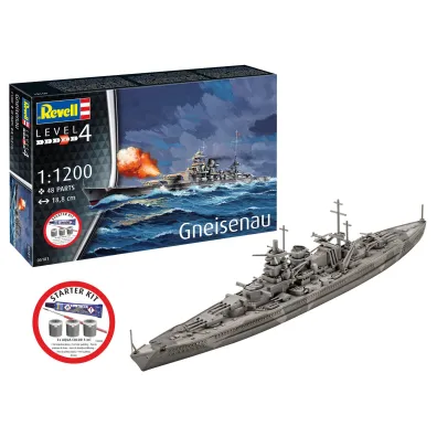 Revell Starter Kit 1:1200 Battleship Gneisenau REV-75181