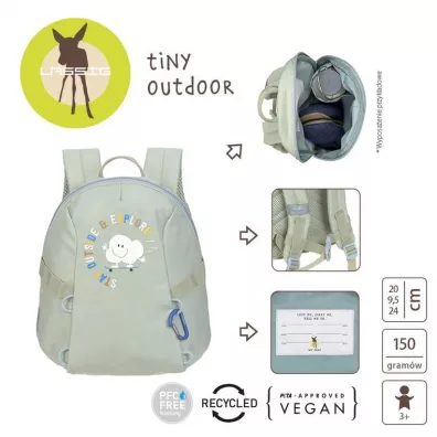 Lassig Plecak mini Tiny Outdoor Cloud light khaki zielony