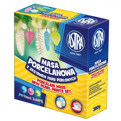 Astra Masa porcelanowa + farby perowe do malowania 380g