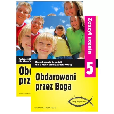Pakiet Obdarowani przez Boga. Drogi Przymierza. Podr�cznik i zeszyt ucznia do religii dla 5 klasy szko�y podstawowej - Zbigniew Marek