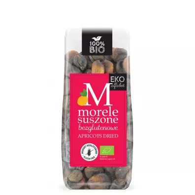 Eko Alfabet Morele suszone bezglutenowe 150 g Bio
