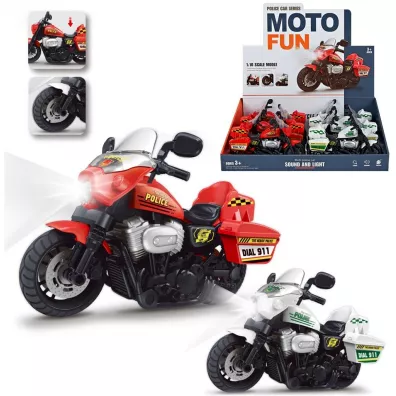 Motocykl policja �wiat�o i d�wi�k MIX Trifox