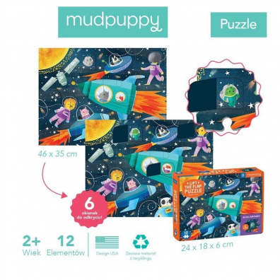 Puzzle z okienkami Kosmos 2+ Mudpuppy