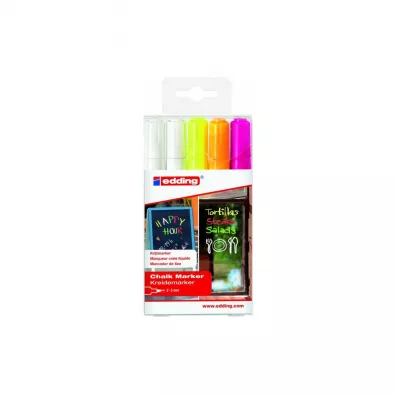 Edding Markery kredowe 5 kolor�w, 2-3 mm