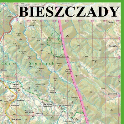 Puzzle 1000 el. Bieszczady mapa turystyczna ArtGlob