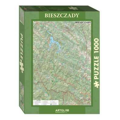 Puzzle 1000 el. Bieszczady mapa turystyczna ArtGlob