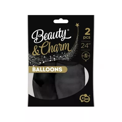 Godan Balony Beauty&Charm pastelowe czarne 2 szt.