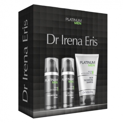 Dr Irena Eris Platinum Men zestaw nawilajcy balsam po goleniu + krem regenerujcy do twarzy na dzie i na noc + szampon zagszczajcy wosy 50 ml + 50 ml + 125 ml