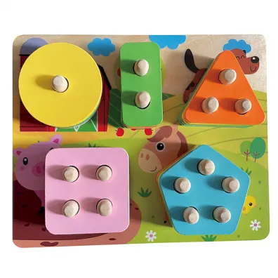 Puzzle Uk�adanka drewniana kszta�ty SPW84984 AN01 Smily Play