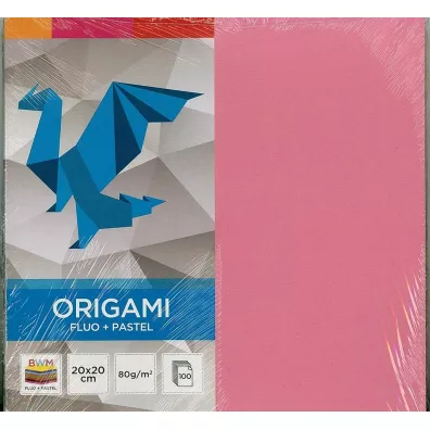 Interdruk Papier do origami Fluo + Pastele 20 x 20 cm 100 kartek