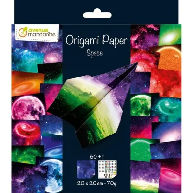 Papier Origami Kosmos 20x20cm 70g Avenue Mandarine
