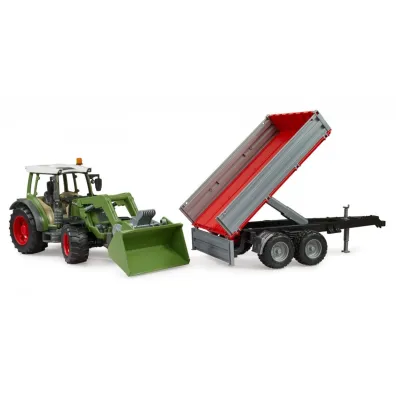 Traktor Fendt Vario 211 z �adowaczem i przyczep� Bruder