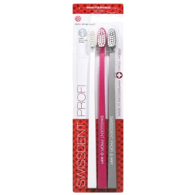 Swissdent Profi szczoteczka do z�b�w 2szt+1szt Whitening Soft 3szt 3 szt.