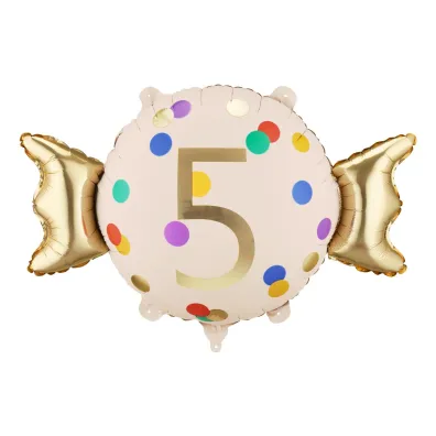 PartyDeco Balon foliowy Cukierek   5  , 61x37 cm, mix  1 op. / 1 szt.