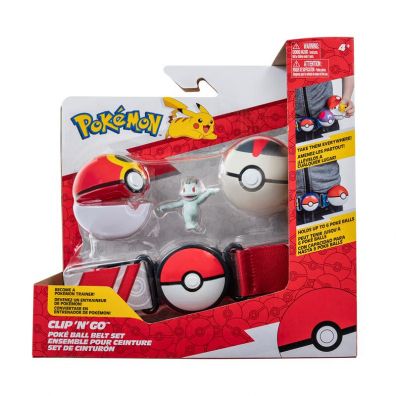 Pokémon: Pas Clip 'N' Go Pokéball Premium + Machop Jazwares