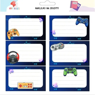 All4Kids Naklejki na szafk� i zeszyt Pad Gra