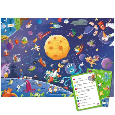 Puzzle 100 Look&Find Szalony kosmos Dodo