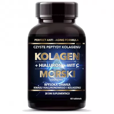 Intenson Kolagen morski + witamina C + hialuron - suplement diety 60 tab.