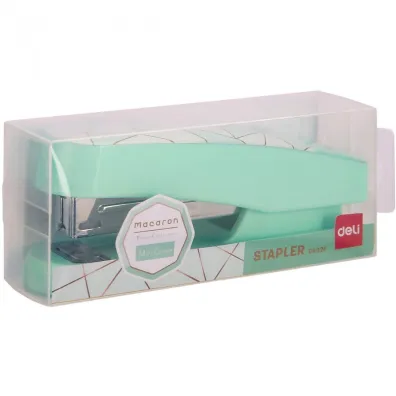 Deli Zszywacz do 25 kartek 24/6 & 26/6 Seria Macaron zielony