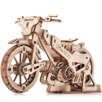 Puzzle drewniane 3D - Motocykl �u�lowy Little-Story