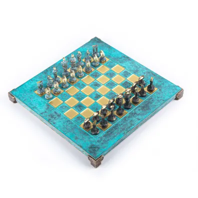 CYCLADIC ART Szachy, zestaw z mosidzu 28x28cm Manopoulos