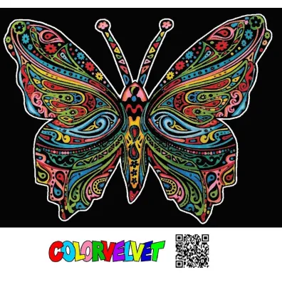 Kolorowanka Welwetowa 47x35 cm Motyl