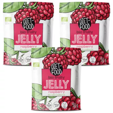 Diet-Food elki owocowe o smaku maliny Zestaw 3 x 50 g Bio