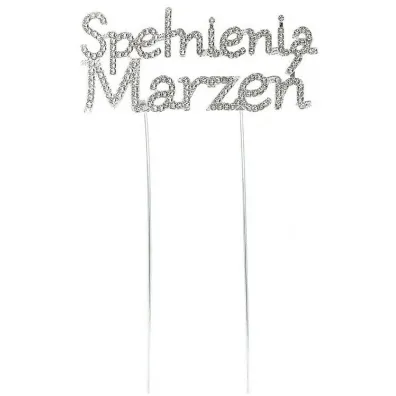 Topper PIK Sto lat - kryszta�ki 10x15cm