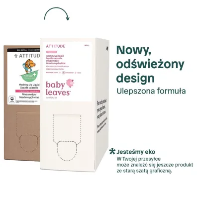 Attitude P�yn do zmywania naczy� i butelek dzieci�cych, bezzapachowy 2 l
