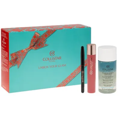 Collistar Zestaw pomadka do ust - ROSE 216 + Mini Professional Kredka do oczu + P�yn do demakija�u Mini 2.8 g + 0.8 g + 35 ml