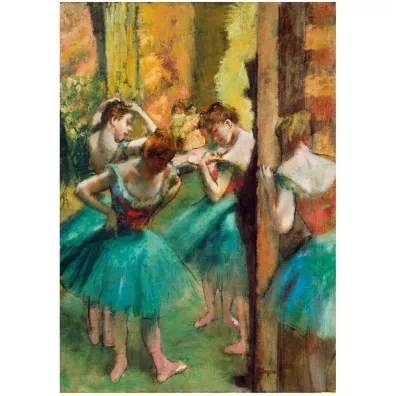 Puzzle 1000 el. R�owa i zielona tancerka, Degas Bluebird Puzzle