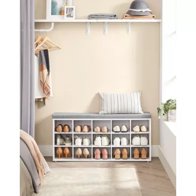 Songmics Szafka na buty z siedziskiem 15 pek