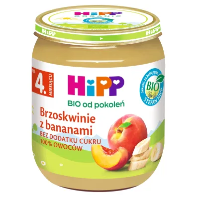 Hipp Brzoskwinie z bananami po 4. miesi�cu 125 g Bio