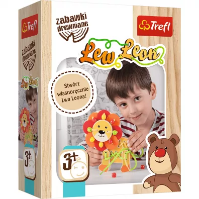 Zabawka drewniana. Lew Leon Trefl