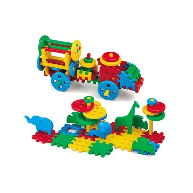 Klocki konstrukcyjne dla najm�odszych Klocki konstrukcyjne Waffle 100 element�w mix MARIOINEX 900208