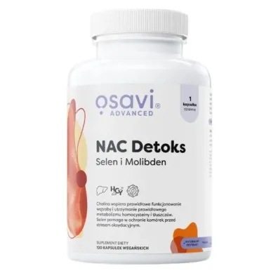 Osavi NAC Detoks, Selen i Molibden Suplement diety 120 kaps.