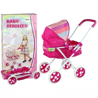 W�zek spacer�wka dla lalek r�owy LeanToys