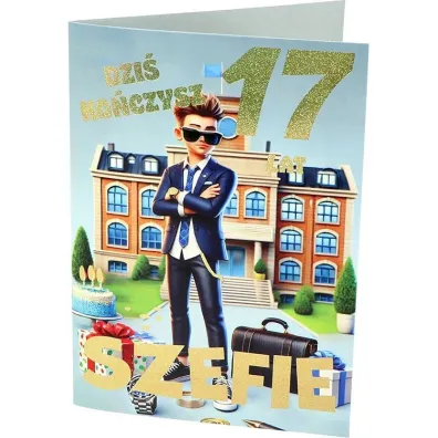 Nero KARNET URODZINY 17 B6 Z KOP NER A-031 FOL