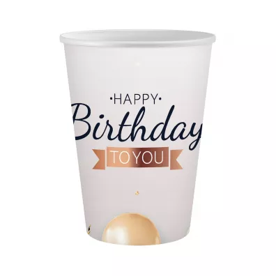 Godan Kubeczki papierowe Happy Birthday 250ml 6 szt.