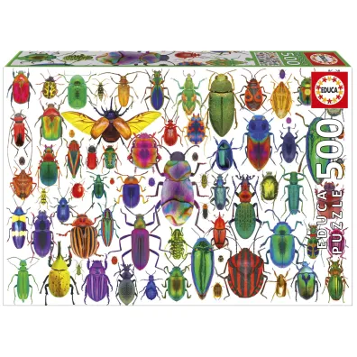 Puzzle 500 el. Kolorowe owady Educa