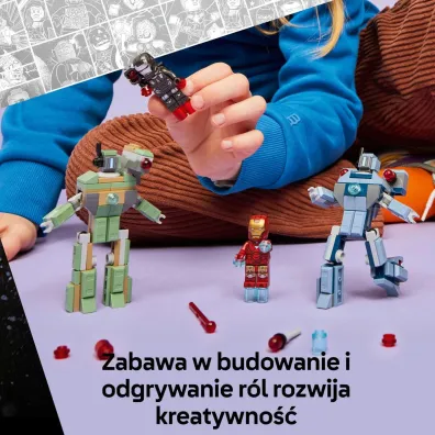 LEGO Marvel Iron Man i War Machine kontra drony Hammera 76320