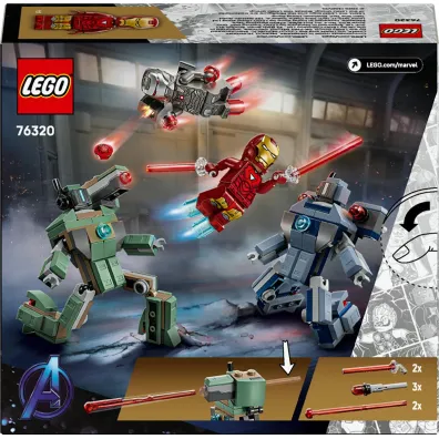 LEGO Marvel Iron Man i War Machine kontra drony Hammera 76320